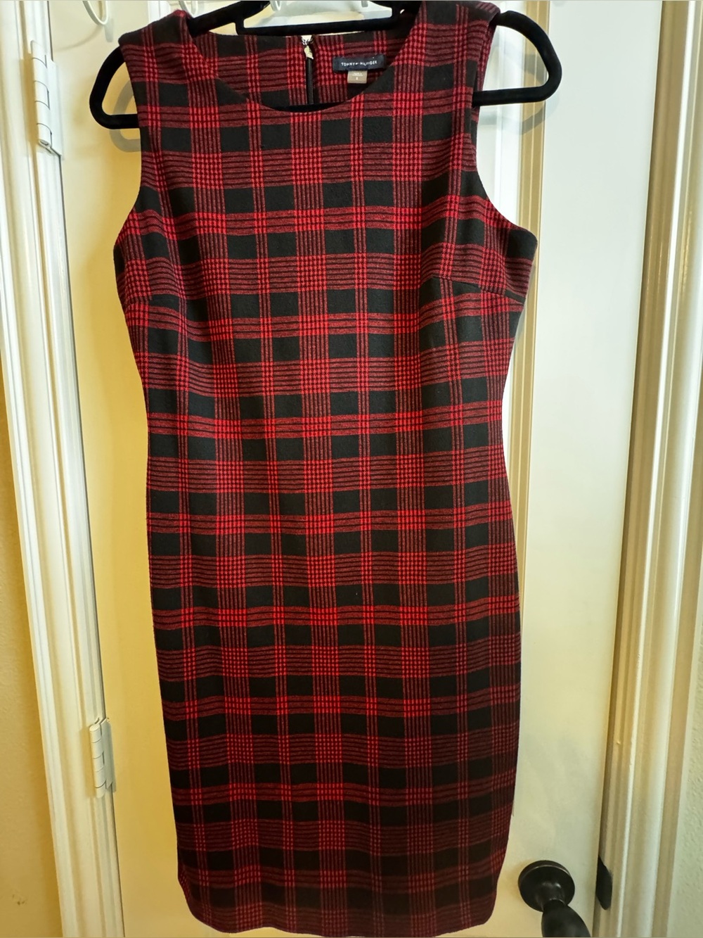 TOMMY HILFIGER PLAID SHEATH DRESS